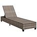 Lettino Prendisole con Cuscini Grigio 55x200x25,5cm Polyrattan - Foto miniatura 6