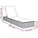 Lettino Prendisole con Cuscini Grigio 55x200x25,5cm Polyrattan - Foto miniatura 7