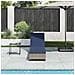 Lettino Prendisole con Cuscini Grigio 55x200x25,5cm Polyrattan - Foto miniatura 8