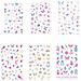 Glitter Nail Art Stickers - Confezione Da 6   Modello 2 - Foto miniatura 1