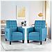 Poltrona Malea Recliner 4 Punti Massaggianti In Tessuto Blu - Foto miniatura 1