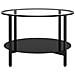 Lusso Casadino -  Tavolino Da Salotto Nero E Trasparente 70 Cm In Vetro Temperato - Foto miniatura 2
