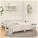 Dormeuse Estraibile Bianca Legno Massello Di Pino 2x (80x200) Cm - Foto miniatura 3