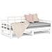 Dormeuse Estraibile Bianca Legno Massello Di Pino 2x (80x200) Cm - Foto miniatura 4