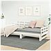 Dormeuse Estraibile Bianca Legno Massello Di Pino 2x (80x200) Cm - Foto miniatura 8