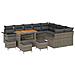 Set Divano da Giardino  13 Pezzi con Cuscini Grigio in Rattan Polirattan Acacia, Set da Pranzo Giardino  4 Pezzi con Cuscini Grigio in Rattan Polirattan Acacia, Divano da Giardino per 2 Persone  con Cuscini Grigio in Rattan Polirattan - Foto miniatura 1