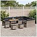 Set Divano da Giardino  13 Pezzi con Cuscini Grigio in Rattan Polirattan Acacia, Set da Pranzo Giardino  4 Pezzi con Cuscini Grigio in Rattan Polirattan Acacia, Divano da Giardino per 2 Persone  con Cuscini Grigio in Rattan Polirattan - Foto miniatura 3