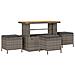 Set Divano da Giardino  13 Pezzi con Cuscini Grigio in Rattan Polirattan Acacia, Set da Pranzo Giardino  4 Pezzi con Cuscini Grigio in Rattan Polirattan Acacia, Divano da Giardino per 2 Persone  con Cuscini Grigio in Rattan Polirattan - Foto miniatura 4