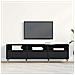 Mobile TV  Nero Rovere 150x30x44,5 cm Legno ingegnerizzato - Foto miniatura 4
