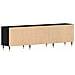 Mobile TV  Nero Rovere 150x30x44,5 cm Legno ingegnerizzato - Foto miniatura 6