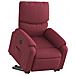 Poltrona Alzapersona Reclinabile Elettrica Rosso Vino Tessuto - Foto miniatura 3