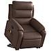 Poltrona Alzapersona Reclinabile Massaggio Marrone Similpelle - Foto miniatura 3