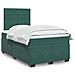Giroletto a Molle con Materasso Verde Scuro 120x190 cm Velluto - Foto miniatura 2