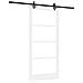 Porta Scorrevole  con Set Hardware 'ORKDAL'Bianco Legno Massello e Vetro, Porta Interna  con Vetro 'ORKDAL'Bianco 93x202x4 cm - Foto miniatura 1