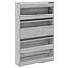 Scarpiera Grigio Sonoma 80x21x125,5 cm in Legno Multistrato - Foto miniatura 7