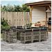Set da Pranzo da Giardino 11pz con Cuscini in Polyrattan Grigio - Foto miniatura 2