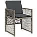 Set da Pranzo da Giardino 11pz con Cuscini in Polyrattan Grigio - Foto miniatura 4