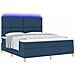 Letto a molle con materasso Blu 180 x 200 cm Tessuto - Foto miniatura 3