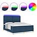 Letto a molle con materasso Blu 180 x 200 cm Tessuto - Foto miniatura 4