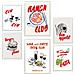 Set Di 6 Stampe Illustrazioni Decorative Di Cibo E Pop Art Ramen E Pasta Incorniciati Con Illustrazioni A3 & A4 Cornice Bianca - Foto miniatura 1