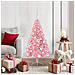 Albero di Natale artificiale con luci integrate Rosa 120 cm PVC - Foto miniatura 2