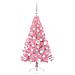 Albero di Natale artificiale con luci integrate Rosa 120 cm PVC - Foto miniatura 4