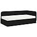 Cornice del letto ad angolo Nero 90 x 190 cm Tessuto - Foto miniatura 1