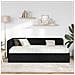 Cornice del letto ad angolo Nero 90 x 190 cm Tessuto - Foto miniatura 4