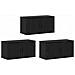Set Mobile TV da Parete 3 pcs Rovere Nero 80 x 34,5 x 40 cm - Foto miniatura 1