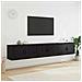 Set Mobile TV da Parete 3 pcs Rovere Nero 80 x 34,5 x 40 cm - Foto miniatura 2