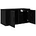 Set Mobile TV da Parete 3 pcs Rovere Nero 80 x 34,5 x 40 cm - Foto miniatura 6