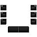 Mobile TV con luci a strisce a LED 8 pcs Rovere Nero Vetro - Foto miniatura 8