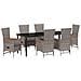 Set da Pranzo per Giardino con cuscino 7 pcs Grigio - Foto miniatura 1