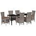 Set da Pranzo per Giardino con cuscino 7 pcs Grigio - Foto miniatura 3