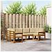Set di divani da esterno con cuscino 6 pcs Naturale e Beige - Foto miniatura 2