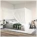 Zanzariera per letto 156 maglia 3 pcs Bianco Poliestere - Foto miniatura 2