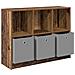 Credenza con cassetto Legno vecchio 102 x 32 x 73,5 cm - Foto miniatura 5