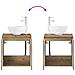 Mobile Lavabo da Parete Rovere Artigianale 49,5 x 41 x 64,5 cm - Foto miniatura 7