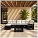 Set Divano da Giardino 8 pz Nero e Bianco Crema polyrattan - Foto miniatura 4