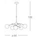 I-BLOG-6 - Lampadario sospeso cromato con paralumi sferici 28 watt G9 - Foto miniatura 4
