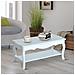 Tavolino Da Caffè Basso In Legno, Bianco, 94x44x42cm - Foto miniatura 2