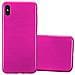 Custodia Compatibile Con Apple Iphone Xs Max In Rosa - Coperchio Protettivo In Silicone Tpu Flessibile Con Design Spazzolato - Foto miniatura 1