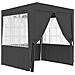 Gazebo Professionale Con Pareti 2,5x2,5 M Antracite 90 G / m² - Foto miniatura 1