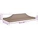 Tetto per Tendone per Feste 6x3 m Grigio Talpa 270 g / m² - Foto miniatura 4