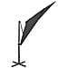 VidaXL Ombrellone Con Luci LED 200x211 Cm In Alluminio – Antracite, Inclinabile E Con Manovella