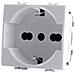Presa Schuko Universale (16a-250v) 2 Moduli Compatibile Bticino Matix Bianco - Foto miniatura 2