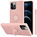 Custodia Compatibile Con Apple Iphone 13 Pro Max In Liquid Rosa - Coperchio Protettivo In Silicone Tpu Flessibile Con Anello - Foto miniatura 1