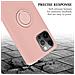 Custodia Compatibile Con Apple Iphone 13 Pro Max In Liquid Rosa - Coperchio Protettivo In Silicone Tpu Flessibile Con Anello - Foto miniatura 8