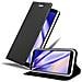 Custodia Compatibile Con Honor 7x In Classy Nero - Coperchio Protettiva Con Chiusura Magnetica, Funzione Stand E Tasca Per Le Carte - Foto miniatura 1