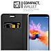 Custodia Compatibile Con Honor 7x In Classy Nero - Coperchio Protettiva Con Chiusura Magnetica, Funzione Stand E Tasca Per Le Carte - Foto miniatura 5